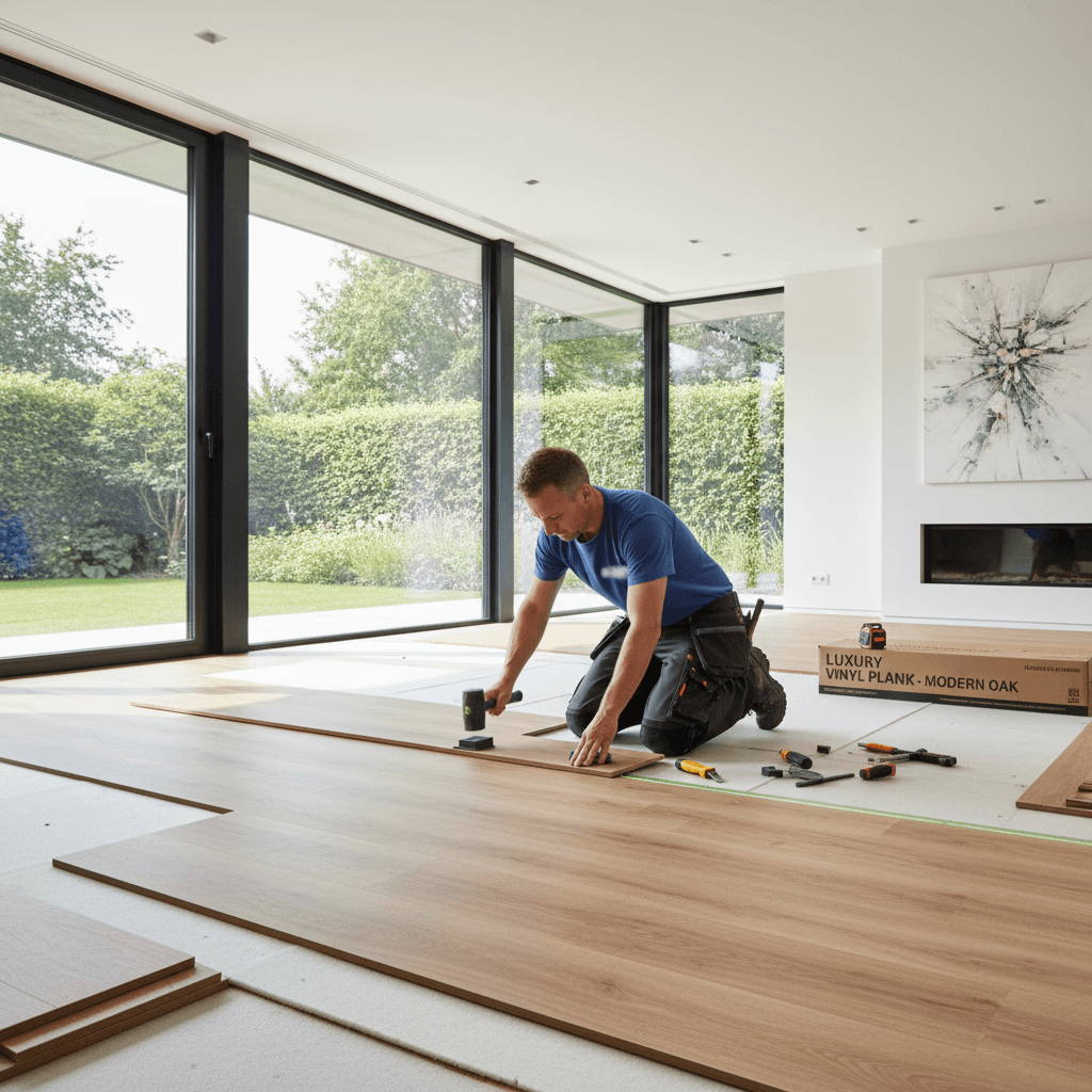 Vinyl plank flooring installation
